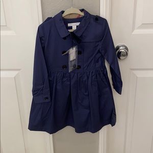 4T Navy Blue Burberry Trench Dress